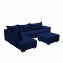 Ver imagem 5 de Sofá de Canto 9 Lugares com Puff Itapema