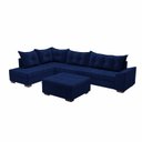 Ver imagem 2 de Sofá de Canto 9 Lugares com Puff Itapema