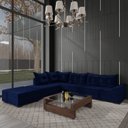 Ver imagem 1 de Sofá de Canto 9 Lugares com Puff Itapema