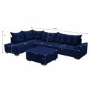 Ver imagem 3 de Sofá de Canto 9 Lugares com Puff Itapema