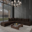 Ver imagem 1 de Sofá de Canto 9 Lugares com Puff Itapema