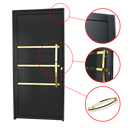 Ver imagem 3 de Porta Lambril Evolution c/Puxador D. Super Preto Dourado 90 Brimak