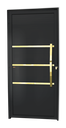 Ver imagem 1 de Porta Lambril Evolution c/Puxador D. Super Preto Dourado 90 Brimak