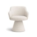 Ver imagem 4 de Cadeira de Mesa de Jantar Jade Base Cone Giratória Bouclé Off White - Nexta Casa