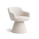 Ver imagem 1 de Cadeira de Mesa de Jantar Jade Base Cone Giratória Bouclé Off White - Nexta Casa