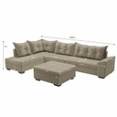 Ver imagem 3 de Sofá de Canto 9 Lugares com Puff Itapema