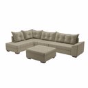 Ver imagem 2 de Sofá de Canto 9 Lugares com Puff Itapema