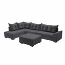 Ver imagem 2 de Sofá de Canto 9 Lugares com Puff Itapema