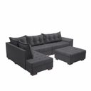 Ver imagem 5 de Sofá de Canto 9 Lugares com Puff Itapema