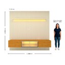 Ver imagem 5 de Estante e Home Theater Ripado para TV até 84 Polegadas 100% MDF 228,8cmx250cm Ripada 3 Portas com Led Nobre Luminare Bege Off White/Naturale