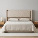Ver imagem 2 de Cabeceira de Cama Queen Estofada Pier 188cm Design Luxuoso Boucle