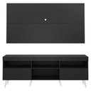 Ver imagem 3 de Rack Com Painel E Suporte Tv 65" Retrô Flórida Multimóveis V3134 Preto/Branco Preto/Branco