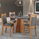 Ver imagem 1 de Conjunto de Jantar Mesa Redonda Stuart com 4 Cadeiras Dalas