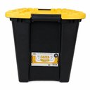 Ver imagem 4 de Caixa Organizadora com Tampa Alta Resistência Polipropileno Oficina Garagem Preta Dello 55L