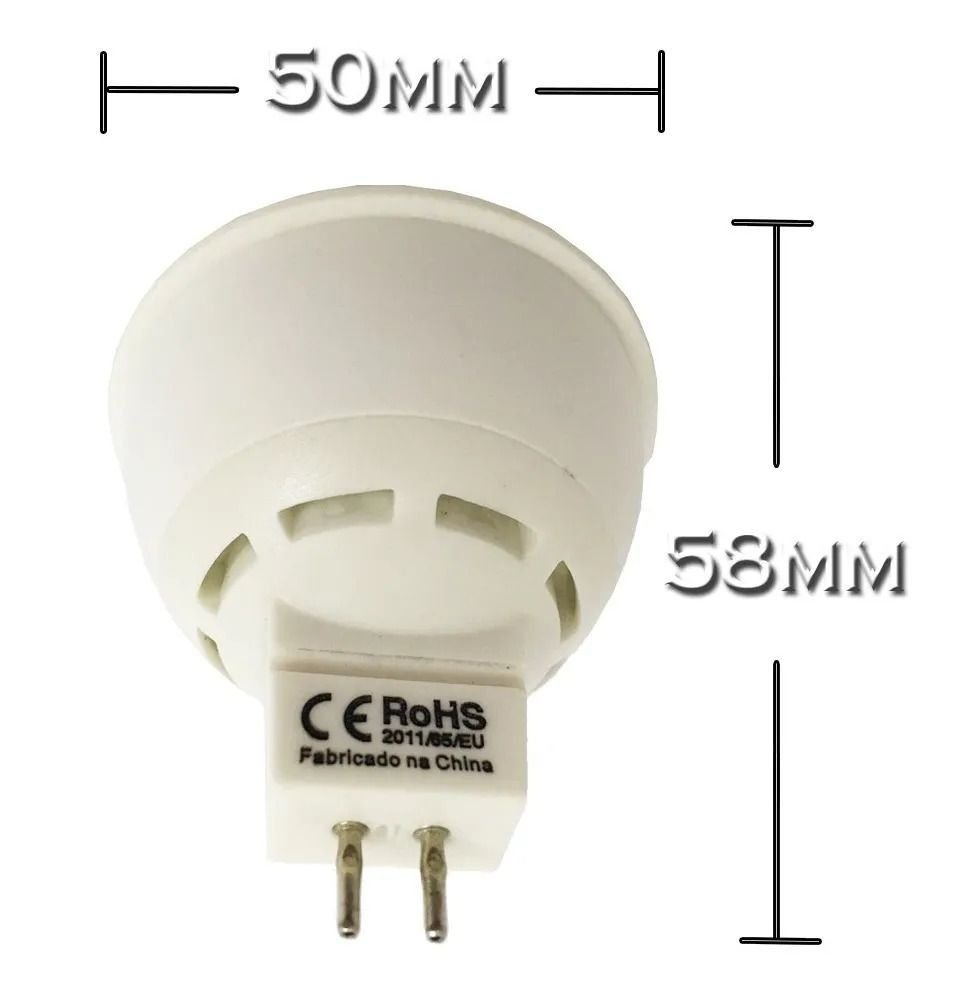 Lâmpada Power Led Dicróica Mr16 Gu5.3 6w 12v - 4