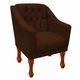 Jogo de Sofá Namoradeira + 02 Poltronas para Escritorio Recepção Grecia - Suede Marrom - 4
