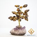 Ver imagem 1 de Árvore da Prosperidade Olho de Tigre na Drusa de Ametista