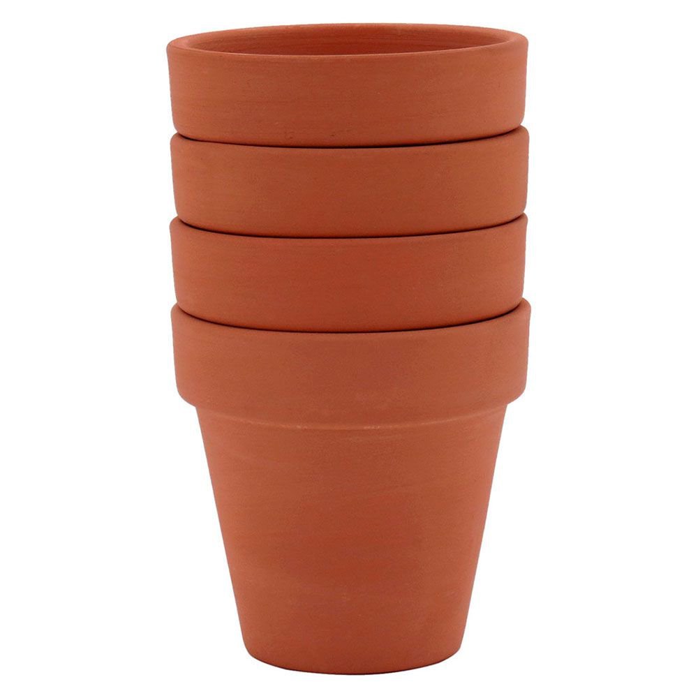 Vaso para Flor Terracota Natural Clay Home&Co 6x6cm 4 Peças - 1