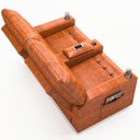 Ver mais imagens de Poltrona do Papai Reclinável Mallie 2 Lugares Baú Usb Fh9 Pu Caramelo Brilho - Mpozenato