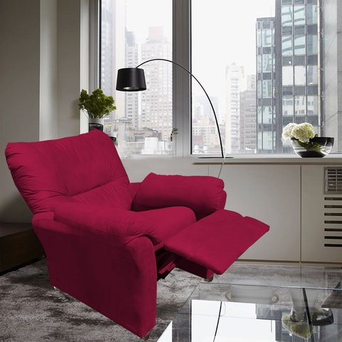 Poltrona Reclinavel Manu Vermelho- Beatriz Decor