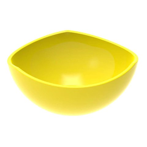 Pote de Sobremesa Doces Avulso 265ml Plástico Amarelo Trio Crippa Tigela Unitária