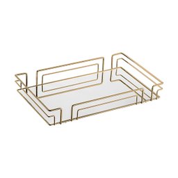 Bandeja Multiuso Hara Luiza Retangular 51,5 X 31,5 Cm:dourado - 1