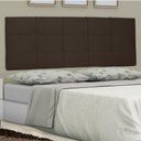 Ver imagem 1 de Cabeceira Painel Casal Lia Slim 140 Cm Suede Marrom - MV Estofados