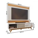 Ver imagem 3 de Rack com Painel para Tv até 75 Polegadas Bellaria 1 Porta 2 Gavetas Off White/freijo - Pnr Móveis