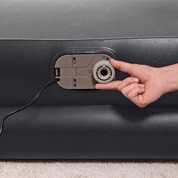 Colchão Inflável Queen Premium Preto C/ Bomba Embutida 127v - 2
