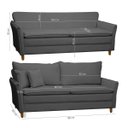 Ver imagem 4 de Sofá Living 3 Lugares Berlim 185cm Bouclê Confortável Moderno Braço Fino Sala Apartamento Recepção:C