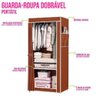 Guarda Roupa Cabideiro Organizador Multiuso com Prateleira Estante Portatil Quarto Closet Loja - 4