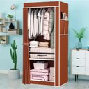 Ver imagem 2 de Guarda Roupa Cabideiro Organizador Multiuso com Prateleira Estante Portatil Quarto Closet Loja