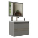 Ver imagem 1 de Gabinete Banheiro 60cm com Cuba e Espelheira Multimóveis CR10103 Cimento