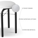 Ver imagem 7 de Conjunto Mesa de Cozinha Prattica Industrial 120cm com 4 Banquetas F02 Preto/Branco - Mpozenato