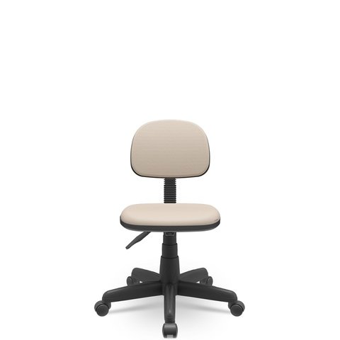 Cadeira Secretaria Giratoria Bolt - Couro Sintetico Corano - Bege