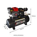 Ver imagem 4 de Compressor de Ar a Gasolina 20 Pés 8,5hp 200 Litros com Motor