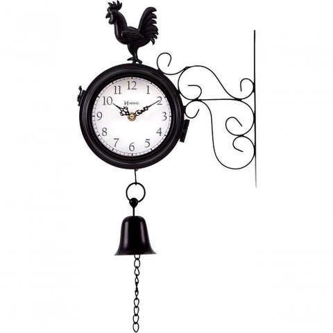 Relógio de Parede Dupla Face Retrô Sino Galo Herweg 6489