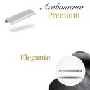 Ver imagem 2 de Kit 15 Puxador Port Gavet Móveis Cozinha Drop Alumínio 125mm - Prata