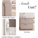 Ver imagem 5 de Kit 15 Puxador Port Gavet Móveis Cozinha Drop Alumínio 125mm - Prata