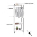 Ver imagem 4 de Estante Closet Arara c/03 Prateleiras Dynamica 60 cm Est.Preta