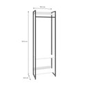 Ver imagem 3 de Estante Closet Arara c/03 Prateleiras Dynamica 60 cm Est.Preta
