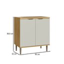 Ver imagem 4 de Balcão de Cozinha 80 Cm Copenhague 2 Portas Ipê/sabbia - Decibal
