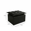 Ver imagem 4 de Puff Baú Opala Decorativo Organizador Quarto Infantil: Turquesa