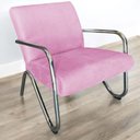 Ver imagem 6 de Kit Namoradeira + 2 Poltronas Decorativa Bela Suede Rosa Bebê Braço Cromado