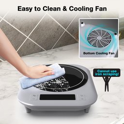 Vbgk Cooktop de Indução Portátil 1800w com 9 Níveis de Temperatura e Timer - 4