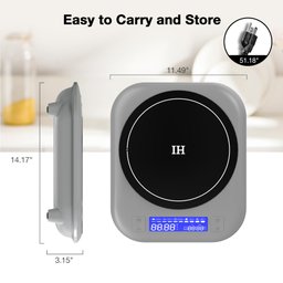 Vbgk Cooktop de Indução Portátil 1800w com 9 Níveis de Temperatura e Timer - 9