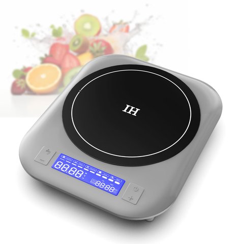 Vbgk Cooktop de Indução Portátil 1800w com 9 Níveis de Temperatura e Timer