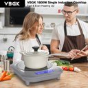 Ver imagem 2 de Vbgk Cooktop de Indução Portátil 1800w com 9 Níveis de Temperatura e Timer