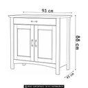 Ver imagem 4 de Aparador Buffet 93cm Madeira Maciça 2 Portas Hazel Carvalho Z25 - Mpozenato