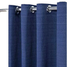 Cortina Rústica 300x250 Azul Marinho Ilhós Cromado Admirare - 1